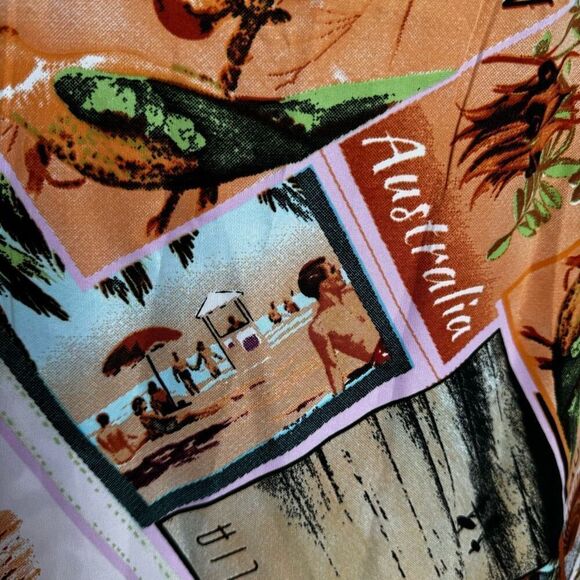 VTG 50’s Style Australia Travel Postcard Print Tie Waist Skirt NWT - Picture 10 of 10